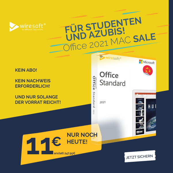 MICROSOFT OFFICE MAC 2021 STANDARD KEIN ABO - VOLLVERSION - ANSTATT 247 Euro