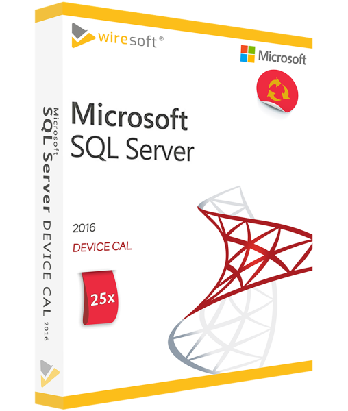 Microsoft SQL Server 2016 - 25 Pack Device CALs